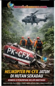 Titik Jatuhnya Helikopter PK-CFX di Hutan Sekadau Ditemukan, Kondisi 8 Penumpang Masih Misterius