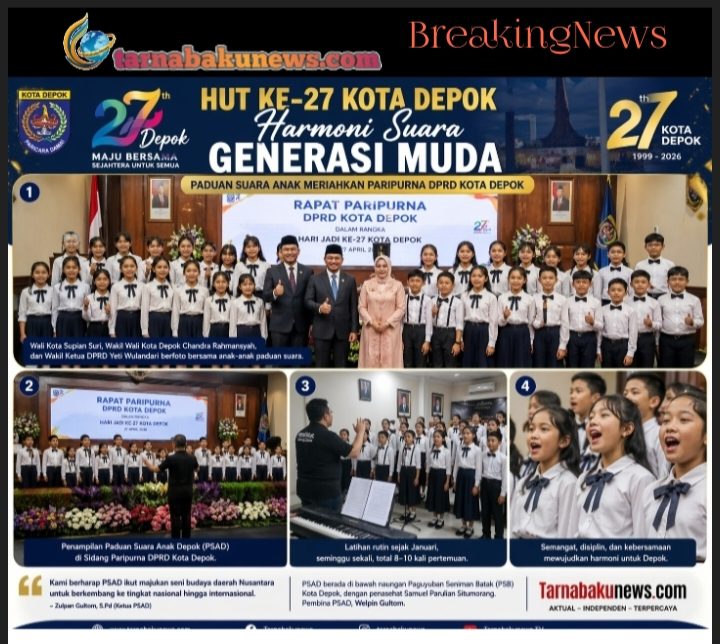 Panduan Suara Anak Meriahkan Paripurna HUT ke-27 Kota Depok